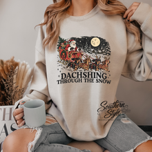 Load image into Gallery viewer, Dachshing Through the Snow Sand Sweatshirt
