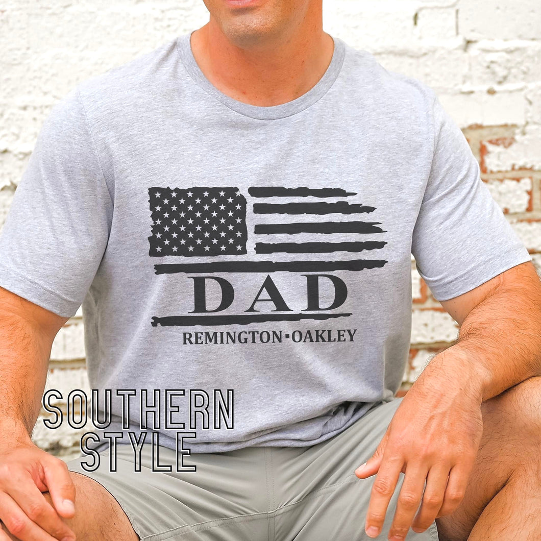 Fathers Day Flag Tee