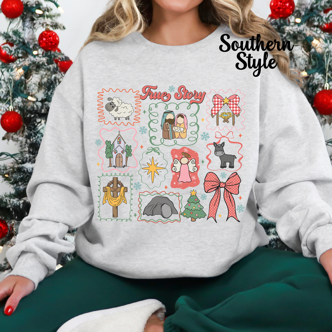 True Story- Ash Sublimation Sweatshirt