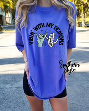 Load image into Gallery viewer, Vibin with my Demons Comfort Color Tee
