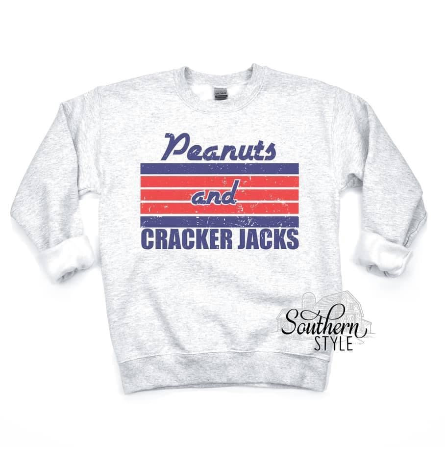 Peanuts and Crackerjacks Baseball Sweatshirt